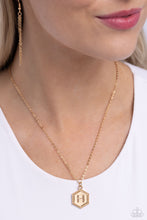 Load image into Gallery viewer, Emblematic Elegance - H - Gold Necklace