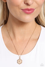 Load image into Gallery viewer, Emblematic Elegance - K - Gold Necklace