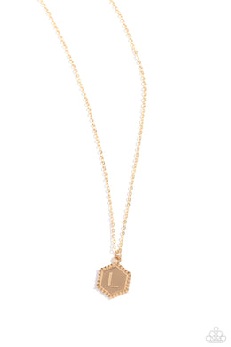 Emblematic Elegance - L - Gold Necklace
