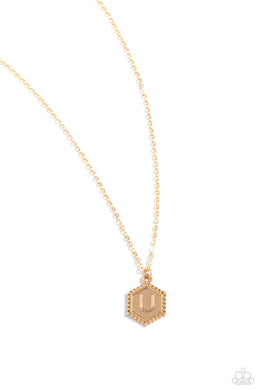 Emblematic Elegance - U - Gold Necklace