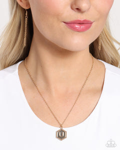 Emblematic Elegance - U - Gold Necklace