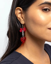 Load image into Gallery viewer, Feminine Freefall - Red Earrings