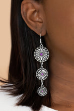 Load image into Gallery viewer, Festively Floral - Purple Earrings