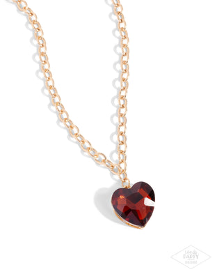 Flirtatiously Flashy - Brown Necklace