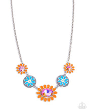 Load image into Gallery viewer, Floral Facade - Orange Necklace