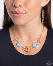 Load image into Gallery viewer, Floral Facade - Orange Necklace
