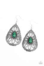 Load image into Gallery viewer, Floral Frill - Green Earrings