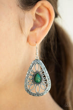 Load image into Gallery viewer, Floral Frill - Green Earrings