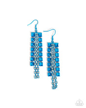 Load image into Gallery viewer, Forceful Fringe - Blue Earrings