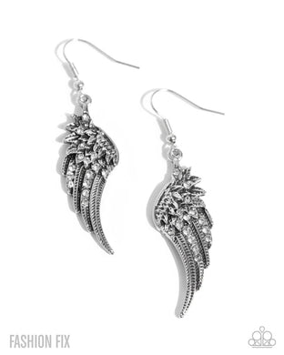 Free-Spirited Fable - White Earrings