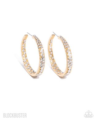 GLITZY By Association - Gold Hoop Earrings