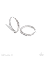 Load image into Gallery viewer, GLITZY By Association - White Hoop Earrings