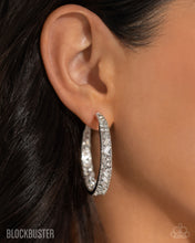 Load image into Gallery viewer, GLITZY By Association - White Hoop Earrings
