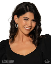 Load image into Gallery viewer, GLITZY By Association - White Hoop Earrings