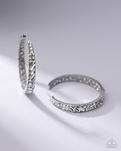 Load image into Gallery viewer, GLITZY By Association - White Hoop Earrings