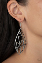 Load image into Gallery viewer, Geo Grid - Silver Earrings