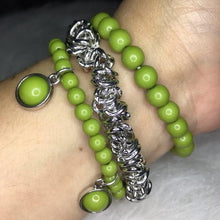 Load image into Gallery viewer, Good Vibes Only - Green Set of Bracelets