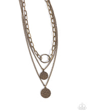 Load image into Gallery viewer, Hammered Halo - Brass Necklace