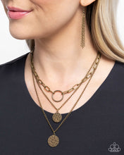 Load image into Gallery viewer, Hammered Halo - Brass Necklace