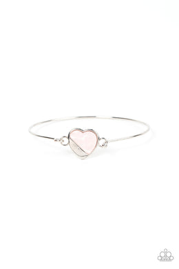 Hidden Intentions - Pink Hinged Bracelet