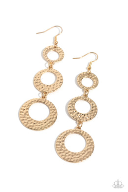 High Society Stunner - Gold Earrings