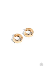 Load image into Gallery viewer, Hinged Halftime - Gold Hinge Hoop Earrings