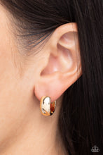 Load image into Gallery viewer, Hinged Halftime - Gold Hinge Hoop Earrings