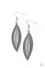 Load image into Gallery viewer, Leather Lagoon - Silver Earrings
