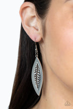 Load image into Gallery viewer, Leather Lagoon - Silver Earrings