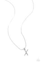 Load image into Gallery viewer, Letter of the Law - X - White Necklace