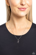 Load image into Gallery viewer, Letter of the Law - X - White Necklace