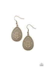Load image into Gallery viewer, Mayan Mecca - Brass Earrings