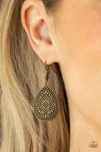 Load image into Gallery viewer, Mayan Mecca - Brass Earrings