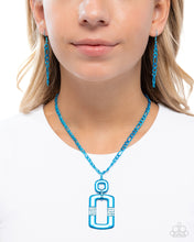 Load image into Gallery viewer, Metallic Movement - Blue Necklace
