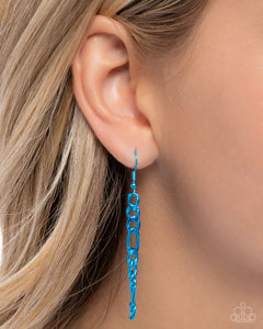Metallic Movement - Blue Necklace