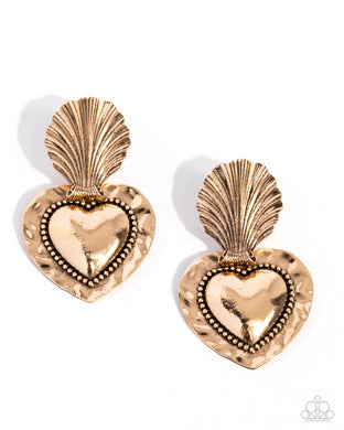 Mythical Moment - Gold Post Earrings