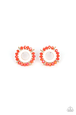 Nautical Notion - Orange Post Earrings