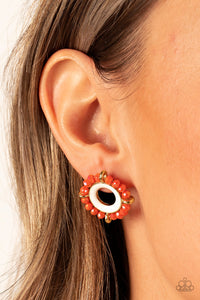 Nautical Notion - Orange Post Earrings