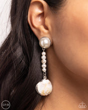 Load image into Gallery viewer, Oceanic Occasion - White Clip-Ons Earrings