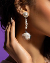 Load image into Gallery viewer, Oceanic Occasion - White Clip-Ons Earrings