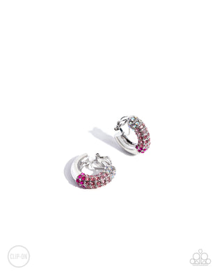 Ombré Observer - Pink Clip-On Earrings
