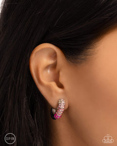 Ombré Observer - Pink Clip-On Earrings