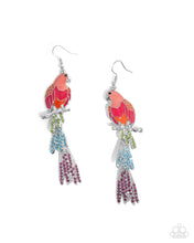 Load image into Gallery viewer, Parrot Pull - Orange Earrings