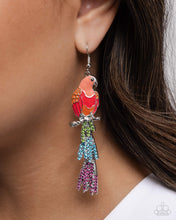 Load image into Gallery viewer, Parrot Pull - Orange Earrings