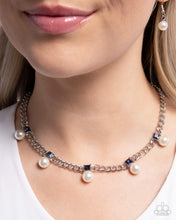 Load image into Gallery viewer, Pearl Pedestal - Blue Necklace