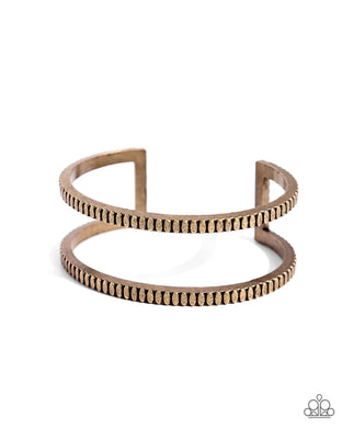 Prehistoric Passion - Brass Bracelet