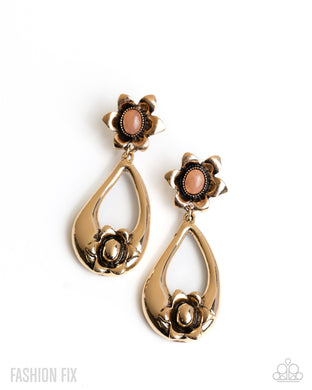 Profound Plenty - Orange Post Earrings