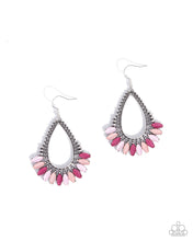 Load image into Gallery viewer, Pronged Pattern - Pink Earrings