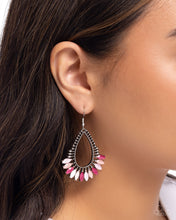Load image into Gallery viewer, Pronged Pattern - Pink Earrings