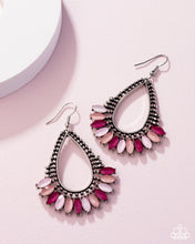 Load image into Gallery viewer, Pronged Pattern - Pink Earrings